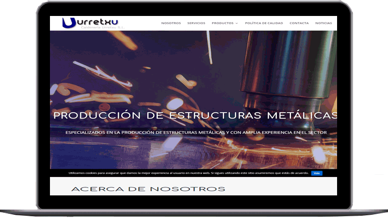 Diseño web: Calderería Urretxu