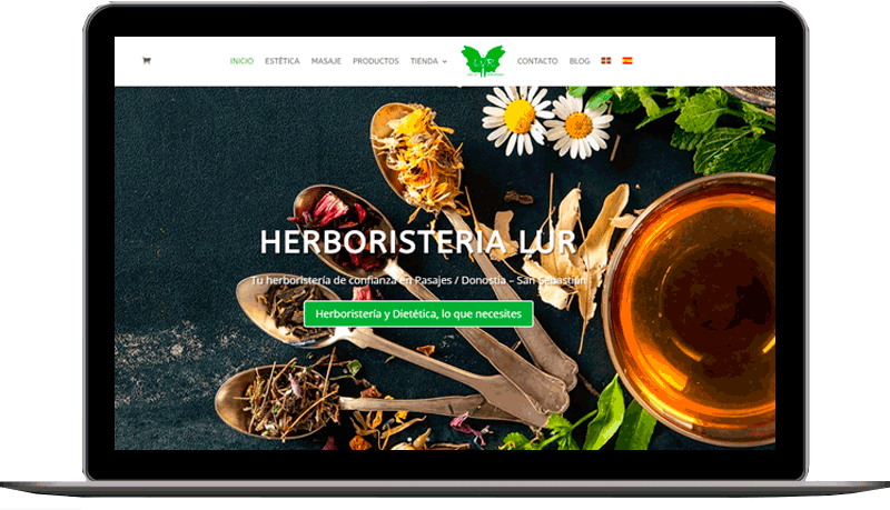 Diseño web: Herboristería Lur