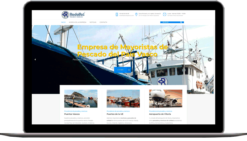 Diseño web: Pescados Rodolfo