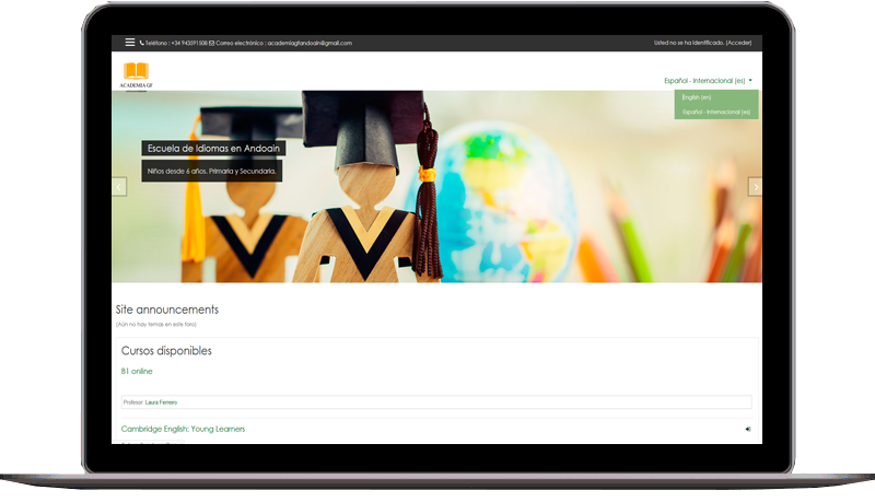 Academia Andoain - Sitio web educativo