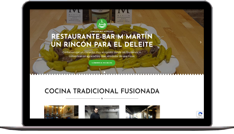 Diseño web: Restaurante-Bar M´Martín